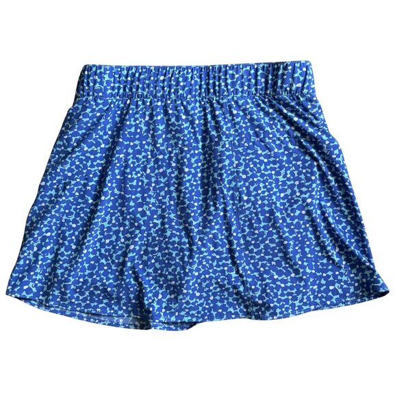 T by Talbots Stretch Skort Hidden Zip Pockets Blue Women's Medium Petite - Picture 2 of 5